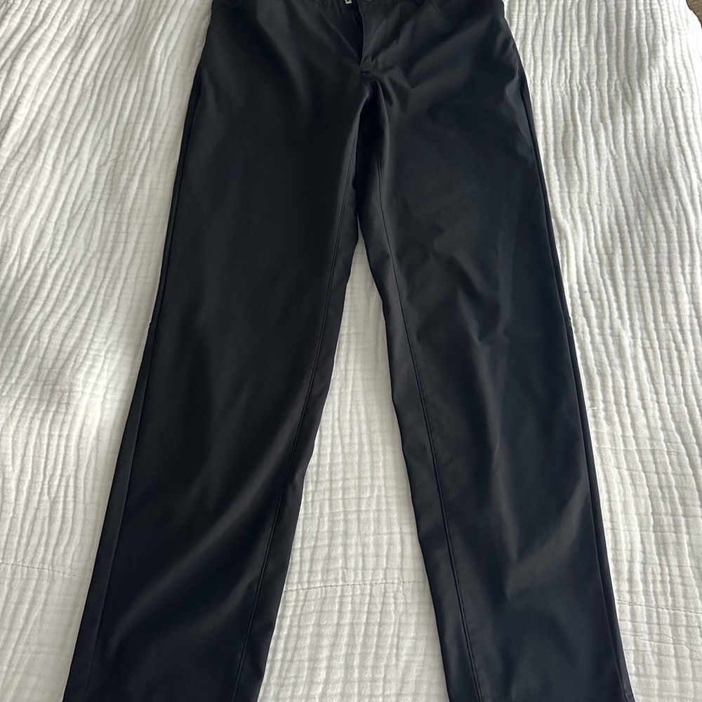 Black Straight-Leg golf/athletic Pants